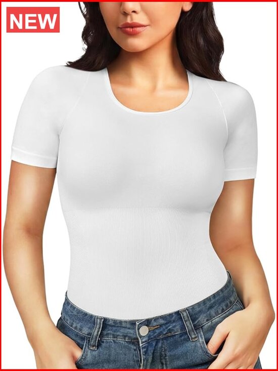 Other - Seamless Shapewear Bodysuit Tummy Control Slimming Short Sleeve